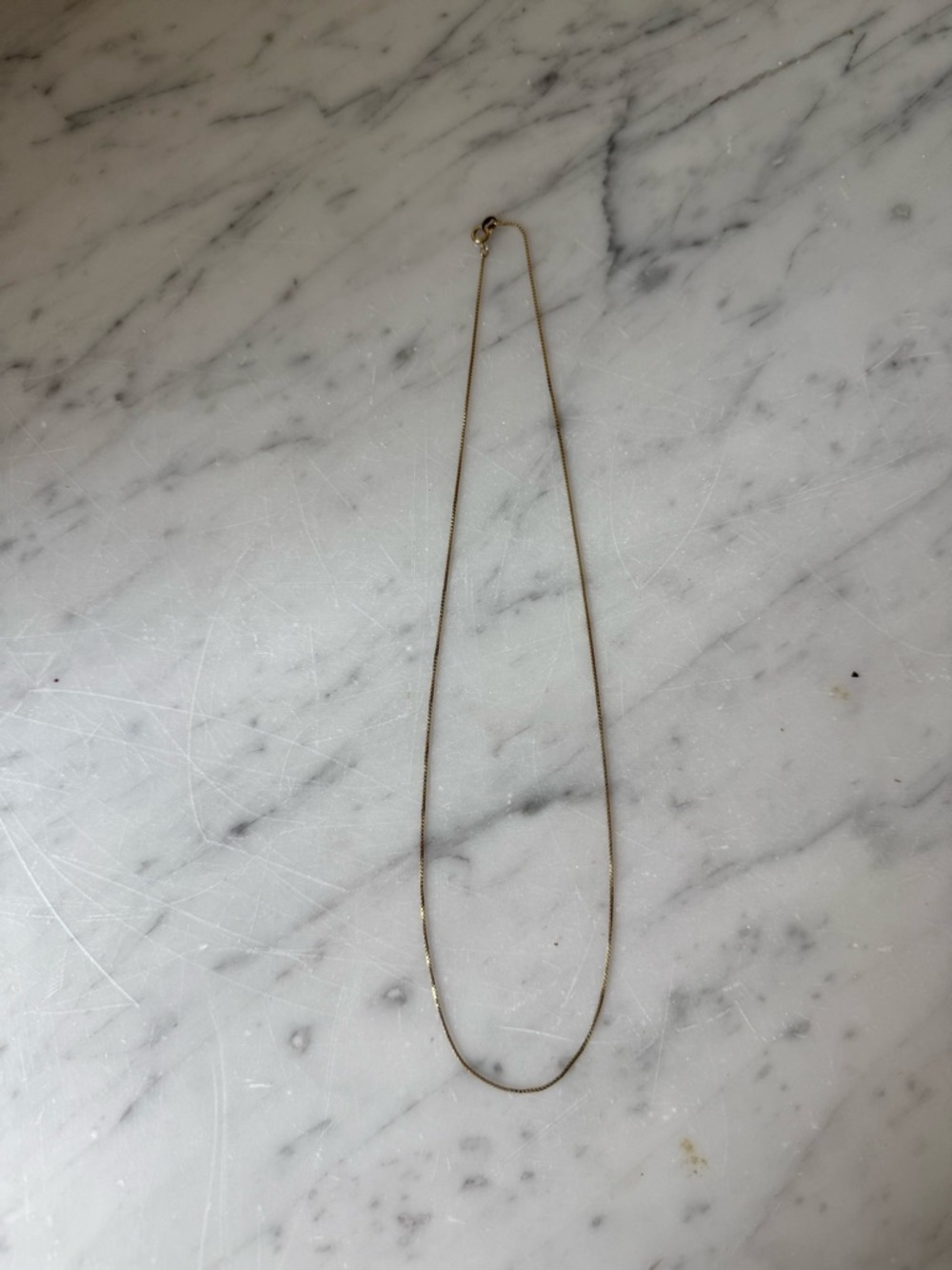 Vintage Gold Tone Snake Chain Necklace - Gold